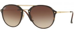 Lunettes de soleil - Ray-Ban® - Ray-Ban® RB4292N BLAZE DOUBLEBRIDGE - 710/13 LIGHT HAVANA // BROWN GRADIENT