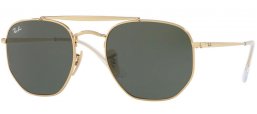 Lunettes de soleil - Ray-Ban® - Ray-Ban® RB3648 MARSHAL - 001 GOLD // GREEN