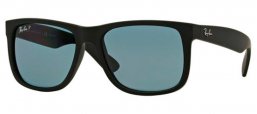 Sunglasses - Ray-Ban® - Ray-Ban® RB4165 JUSTIN - 622/2V BLACK RUBBER // DARK BLUE POLARIZED