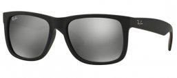 Lunettes de soleil - Ray-Ban® - Ray-Ban® RB4165 JUSTIN - 622/6G RUBBER BLACK // GREY MIRROR SILVER