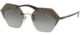 Sunglasses - Bvlgari - BV6103 - 20288G MATTE BLACK PALE GOLD // GREY GRADIENT