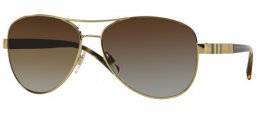 Sunglasses - Burberry - BE3080 - 1145T5 LIGHT GOLD // BROWN GRADIENT POLARIZED