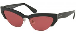 Gafas de Sol - Miu Miu - SMU 04US - 1AB0A0 BLACK // DARK VIOLET