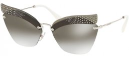 Sunglasses - Miu Miu - SMU 56TS - KJH5O0 TRANSPARENT GREY // GREY GRADIENT MIRROR SILVER