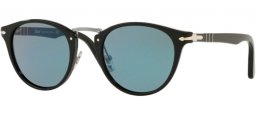 Sunglasses - Persol - PO3108S TYPEWRITER EDITION - 95/56 BLACK // LIGHT BLUE
