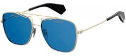 Lunettes de soleil - Polaroid Premium - PLD 6049/S/X - 3YG (C3) LIGHT GOLD // GREY POLARIZED