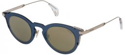 Sunglasses - Police - SPL624 - 8FFG TRANSPARENT BLUE GOLD // BROWN MIRROR GOLD