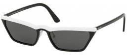 Sunglasses - Prada - SPR 19US - YC45S0 WHITE BLACK // GREY