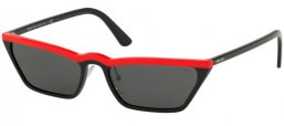 Sunglasses - Prada - SPR 19US - YVH5S0 RED BLACK // GREY