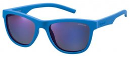 Lunettes Junior - Polaroid Junior - PLD 8018/S - ZDI (JY) BLUE // GREY BLUE MIRROR POLARIZED