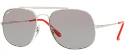 Lunettes de soleil - Ray-Ban® - Ray-Ban® RB3561 THE GENERAL - 9108P2 SILVER // GREY POLARIZED
