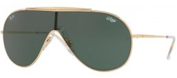 Lunettes de soleil - Ray-Ban® - Ray-Ban® RB3597 WINGS - 905071 GOLD // DARK GREEN