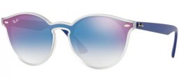 Lunettes de soleil - Ray-Ban® - Ray-Ban® RB4380N BLAZE PANTHOS - 6356X0 MATTE TRANSPARENT // CLEAR GRADIENT BLUE MIRROR RED