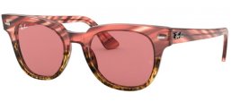 Sunglasses - Ray-Ban® - Ray-Ban® RB2168 METEOR - 1253U0 PINK GRADIENT BEIGE STRIPPED // VIOLET GOLD MIRROR PHOTOCHROMIC