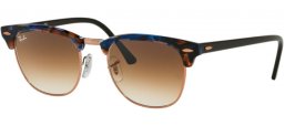 Sunglasses - Ray-Ban® - Ray-Ban® RB3016 CLUBMASTER - 125651 SPOTTED BROWN BLUE // BROWN GRADIENT