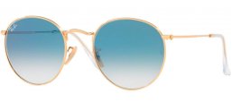 Sunglasses - Ray-Ban® - Ray-Ban® RB3447N ROUND METAL - 001/3F ARISTA // CRYSTAL WHITE GRADIENT BLUE