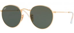 Lunettes de soleil - Ray-Ban® - Ray-Ban® RB3447N ROUND METAL - 001 ARISTA // CRYSTAL GREEN