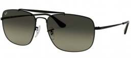 Sunglasses - Ray-Ban® - Ray-Ban® RB3560 THE COLONEL - 002/71 BLACK // LIGHT GREY GRADIENT DARK GREY