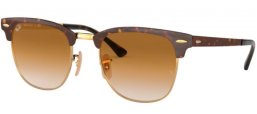 Sunglasses - Ray-Ban® - Ray-Ban® RB3716 CLUBMASTER METAL - 900851 GOLD TOP HAVANA // CLEAR GRADIENT BROWN