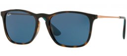 Sunglasses - Ray-Ban® - Ray-Ban® RB4187 CHRIS - 639080 HAVANA // DARK BLUE