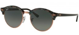 Lunettes de soleil - Ray-Ban® - Ray-Ban® RB4246 CLUBROUND - 125571 SPOTTED GREY GREEN // DARK GREY GRADIENT