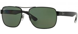 Gafas de Sol - Ray-Ban® - Ray-Ban® RB3530 - 002/9A BLACK // GREEN POLARIZED