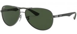 Sunglasses - Ray-Ban® - Ray-Ban® RB8313 CARBON FIBRE - 004/N5 GUNMETAL // GREEN POLARIZED