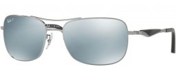 Sunglasses - Ray-Ban® - Ray-Ban® RB3515 - 004/Y4 GUNMETAL // DARK BROWN SILVER MIRROR POLARIZED