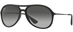 Sunglasses - Ray-Ban® - Ray-Ban® RB4201 ALEX - 622/8G RUBBER BLACK // GREY GRADIENT