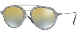 Lunettes Junior - Ray-Ban® Junior Collection - RJ9065S - 7038A7 TRANSPARENT GREY // GREEN MIRROR SILVER GRADIENT GREY