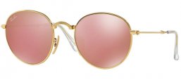 Lunettes de soleil - Ray-Ban® - Ray-Ban® RB3532 FOLDING - 001/Z2 GOLD // LIGHT BROWN MIRROR PINK