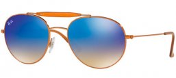 Lunettes de soleil - Ray-Ban® - Ray-Ban® RB3540 - 198/8B SHINY BRONZE // BLUE FLASH GRADIENT