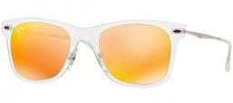 Sunglasses - Ray-Ban® - Ray-Ban® RB4210 - 646/6Q MATTE TRANSPARENT // BROWN MIRROR ORANGE