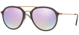 Lunettes de soleil - Ray-Ban® - Ray-Ban® RB4253 - 62377X SHINY GREY // LILAC FLASH GRADIENT