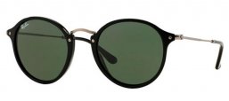 Sunglasses - Ray-Ban® - Ray-Ban® RB2447 ROUND - 901/58 BLACK // GREEN POLARIZED