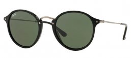 Sunglasses - Ray-Ban® - Ray-Ban® RB2447 ROUND - 901 BLACK // GREEN