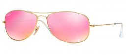 Sunglasses - Ray-Ban® - Ray-Ban® RB3362 COCKPIT - 112/4T MATTE GOLD // CYCLAMEN MIRROR