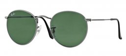 Sunglasses - Ray-Ban® - Ray-Ban® RB3447 ROUND METAL - 029 MATTE GUNMETAL // CRYSTAL GREEN