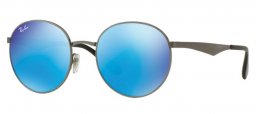 Gafas de Sol - Ray-Ban® - Ray-Ban® RB3537 - 004/55 GUNMETAL // GREEN MIRROR BLUE
