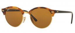 Lunettes de soleil - Ray-Ban® - Ray-Ban® RB4246 CLUBROUND - 1160 SPOTTED BROWN HAVANA // BROWN