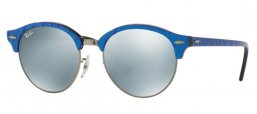 Gafas de Sol - Ray-Ban® - Ray-Ban® RB4246 CLUBROUND - 984/30 TOP WRINKLED BLUE ON BLACK // GREEN MIRROR SILVER