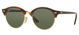 Lunettes de soleil - Ray-Ban® - Ray-Ban® RB4246 CLUBROUND - 990 RED HAVANA // GREEN