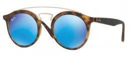 Sunglasses - Ray-Ban® - Ray-Ban® RB4256 - 609255 MATTE HAVANA // LIGHT GREEN MIRROR BLUE