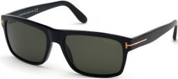 Gafas de Sol - Tom Ford - AUGUST FT0678 - 01D  POLISHED BLACK // GREY POLARIZED