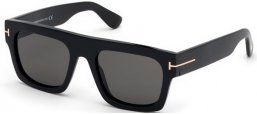 Sunglasses - Tom Ford - FAUSTO FT0711 - 01A  POLISHED BLACK // GREY
