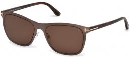 Gafas de Sol - Tom Ford - ALASDHAIR FT0526 - 48J SHINY DARK BROWN // BROWN