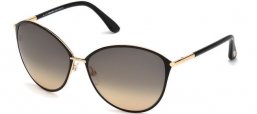 Gafas de Sol - Tom Ford - PENELOPE FT0320 - 28B SHINY GOLD BLACK // GREY BEIGE GRADIENT