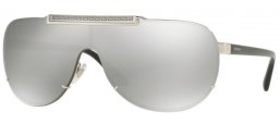 Sunglasses - Versace - VE2140 - 10006G SILVER // LIGHT GREY MIRROR SILVER