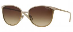 Lunettes de soleil - Vogue eyewear - VO4002S - 996S13 MATTE BEIGE BRUSHED GOLD // BROWN GRADIENT