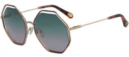 Sunglasses - Chloé - CE132S POPPY - 240 HAVANA GOLD // GREEN GRADIENT ROSE